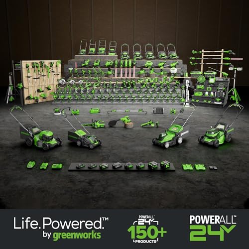 Greenworks 24V Brushless Akku-Rasenmäher 33 cm mit 4,0 Ah Akku & Ladegerät