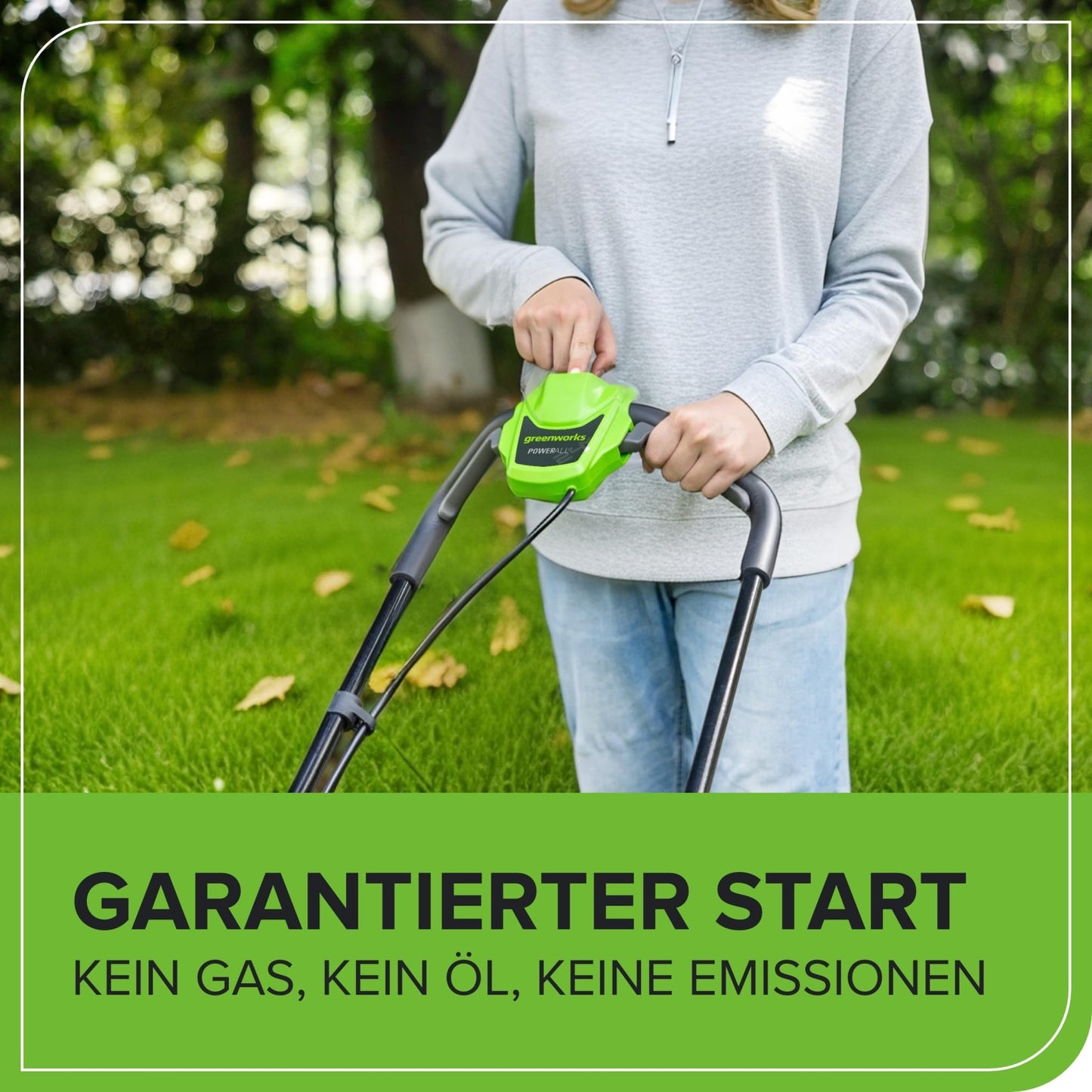 Greenworks 24V Brushless Akku-Rasenmäher 33 cm mit 4,0 Ah Akku & Ladegerät